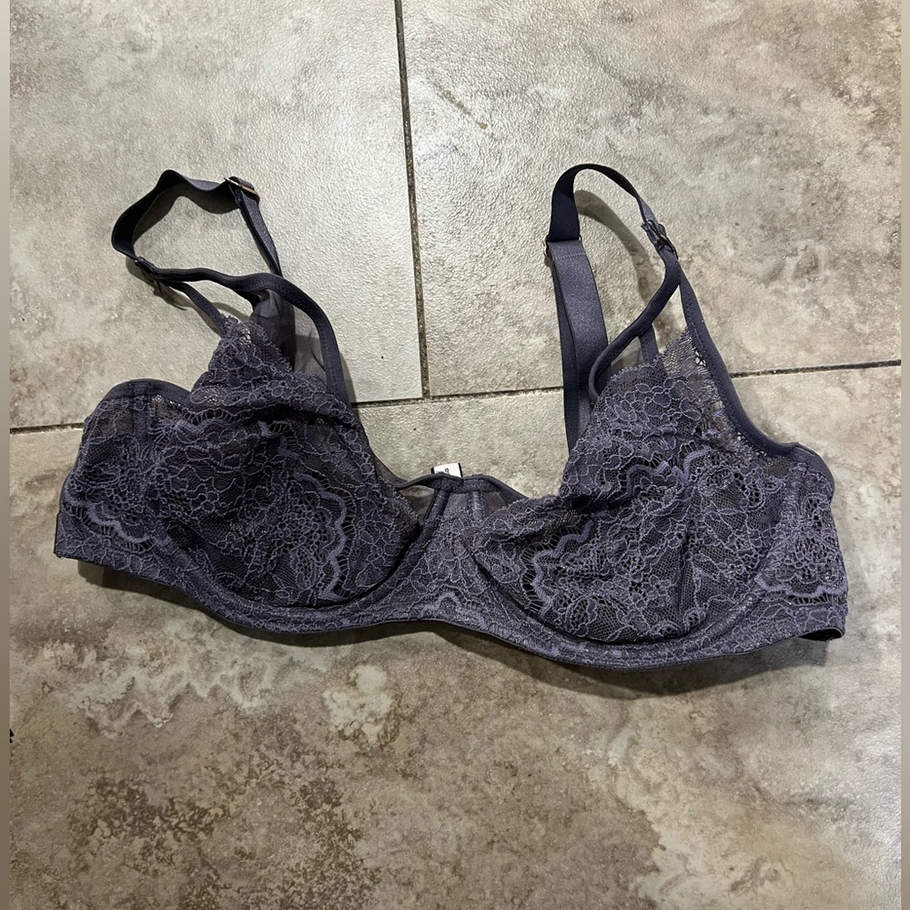 Victoria’s Secret grey mesh bra